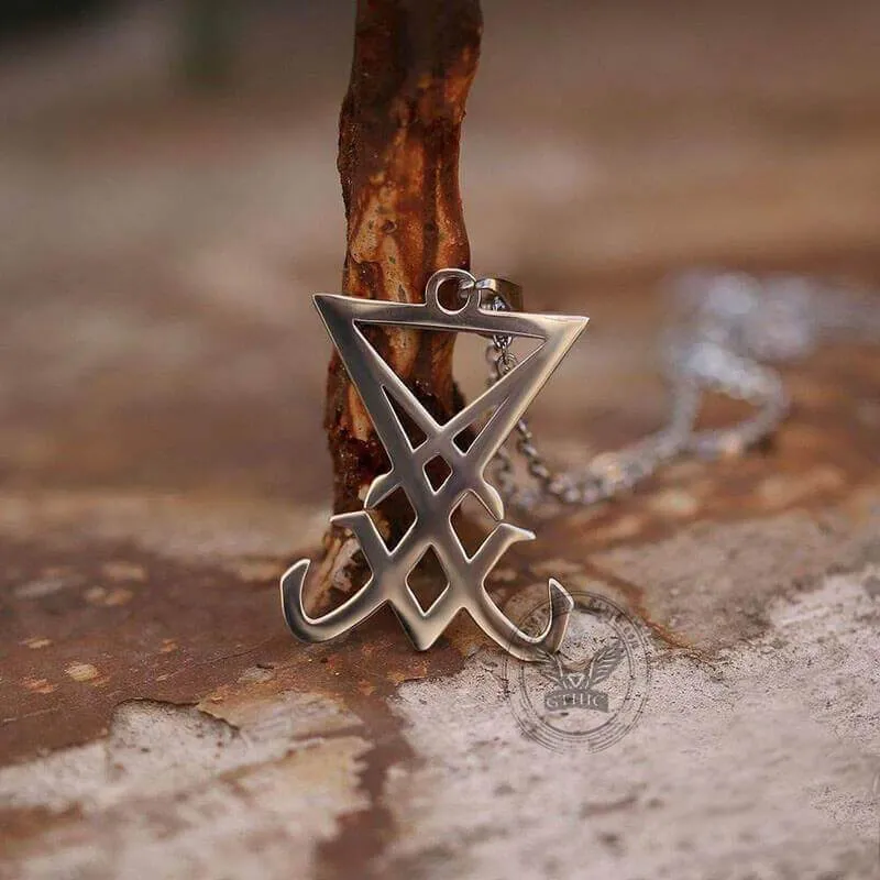 Seal of Lucifer Nephilim Satan Stainless Steel Necklace sold by GTHIC product image thumbnail 3
