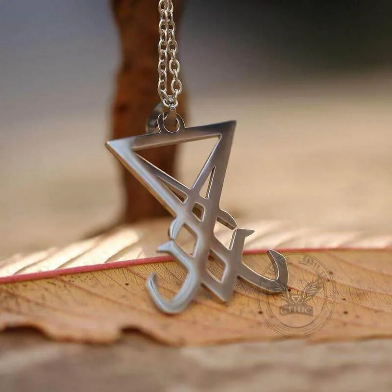 Seal of Lucifer Nephilim Satan Stainless Steel Necklace sold by GTHIC product image thumbnail 5