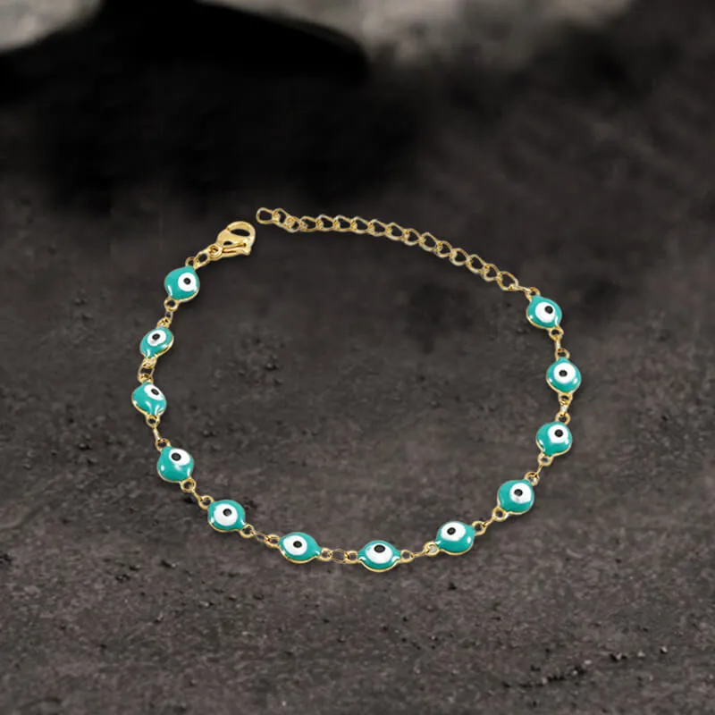 Gold Plated Evil Eye Stainless Steel Bracelet sold by GTHIC product image thumbnail 4