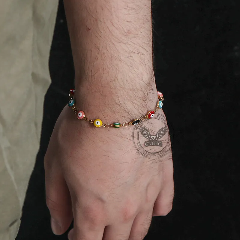 Gold Plated Evil Eye Stainless Steel Bracelet sold by GTHIC product image thumbnail 2