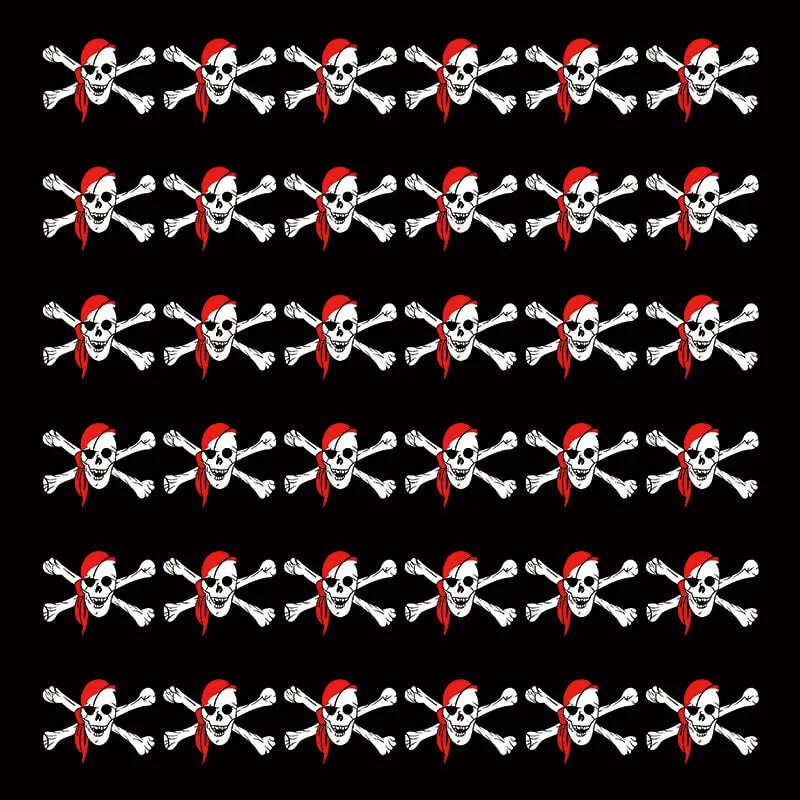 Pirate Crossbone Skull Cotton Square Scarf sold by GTHIC product image thumbnail 3