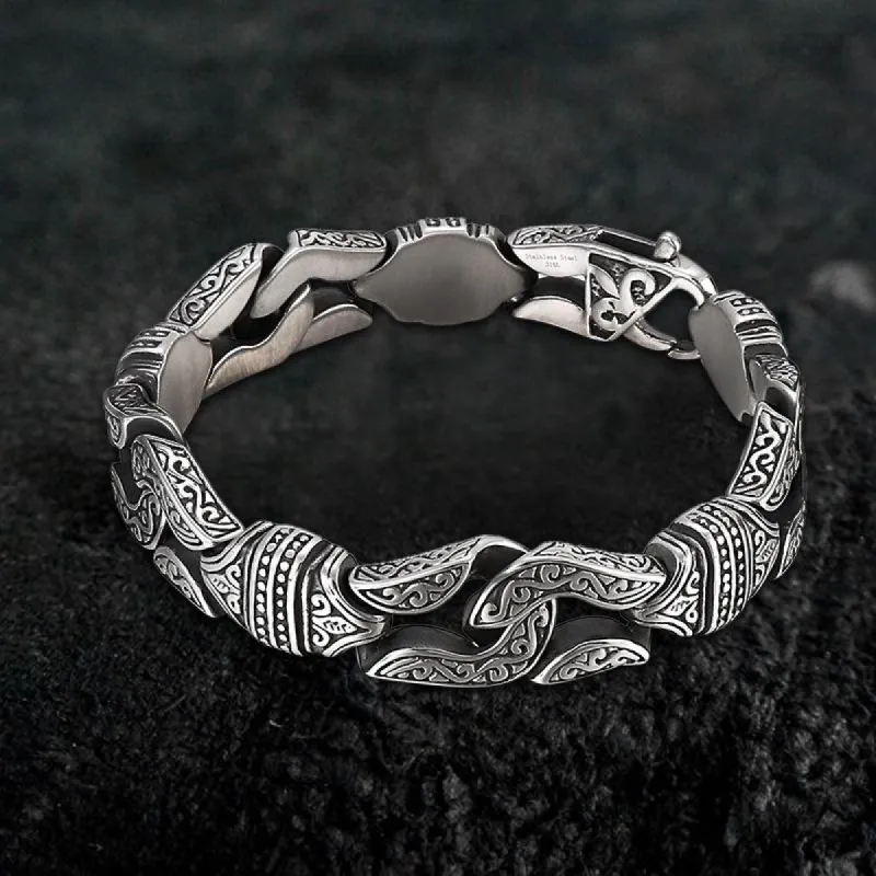 Retro Totem Geometric Stainless Steel Bracelet sold by GTHIC