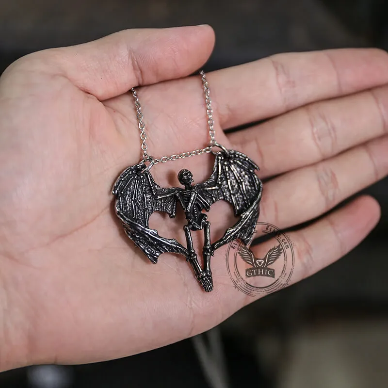 Heart Shape Skeleton Stainless Steel Skull Pendant sold by GTHIC product image thumbnail 2