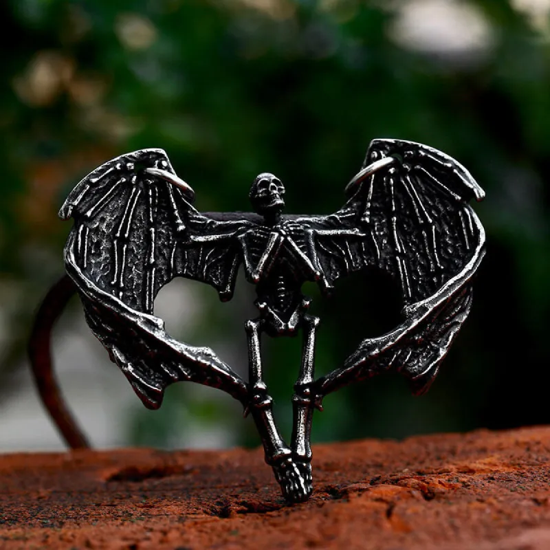 Heart Shape Skeleton Stainless Steel Skull Pendant sold by GTHIC