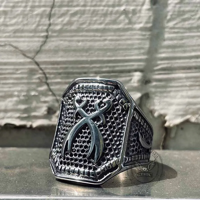 Double Zulfiqar Sword Stainless Steel Ring sold by GTHIC product image thumbnail 2