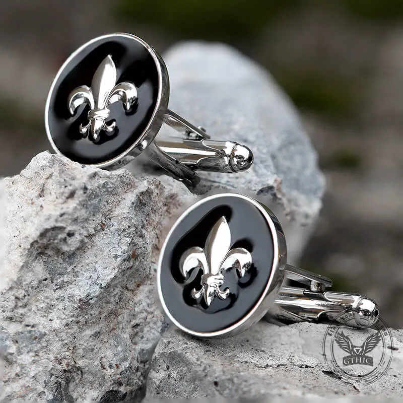 Iris Design Round Shaped Brass Cufflinks sold by GTHIC product image thumbnail 2