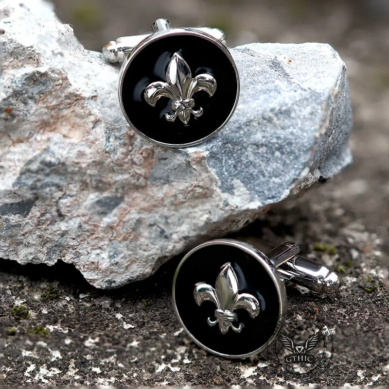 Iris Design Round Shaped Brass Cufflinks sold by GTHIC product image thumbnail 3