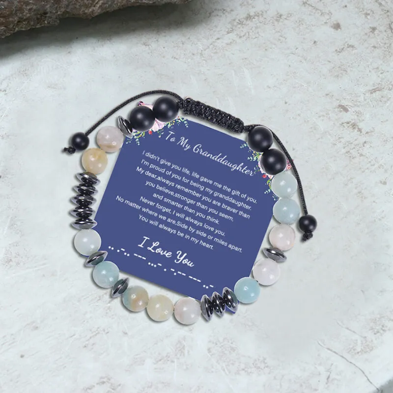 To My Granddaughter I Love You Morse Code Bracelet sold by GTHIC product image thumbnail 3