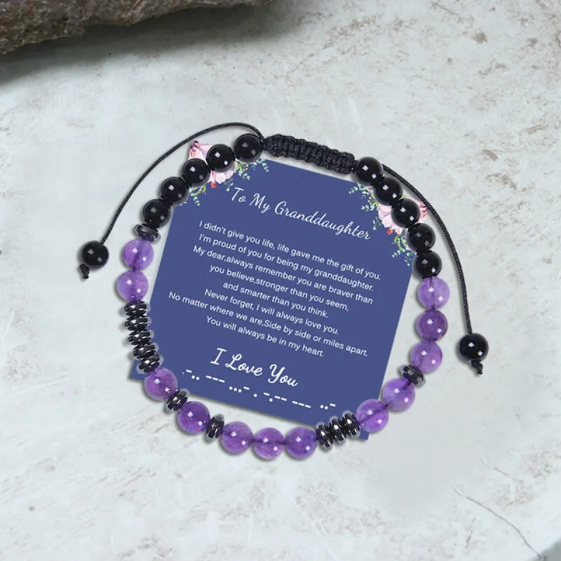 To My Granddaughter I Love You Morse Code Bracelet sold by GTHIC