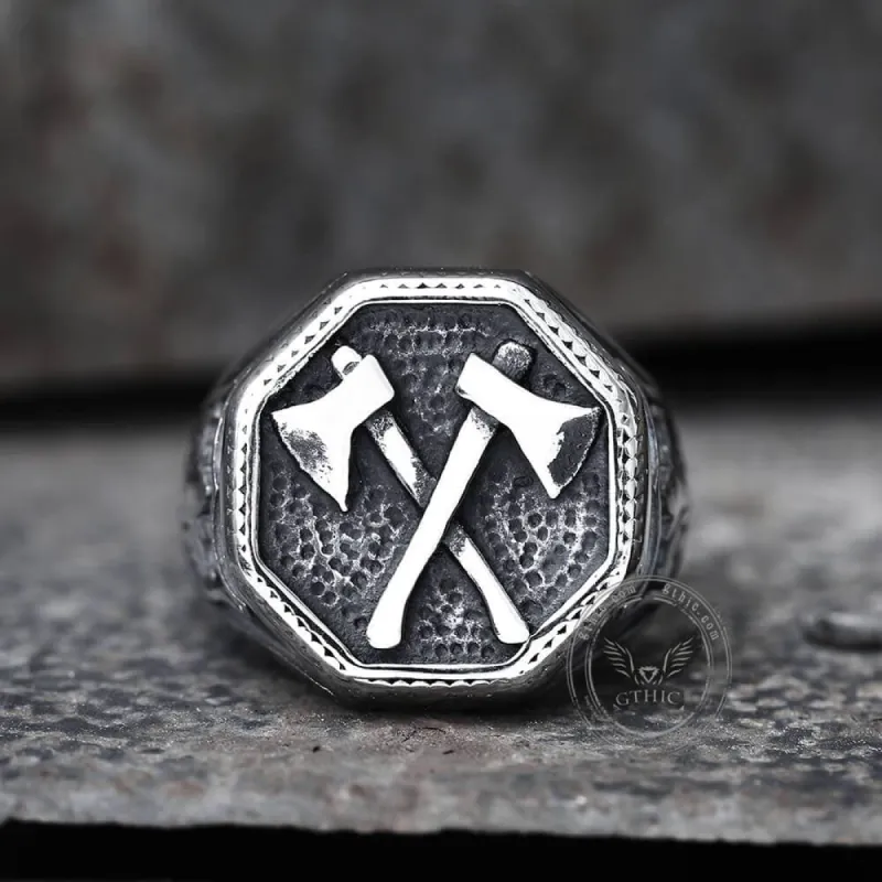 Viking Axe Stainless Steel Ring sold by GTHIC