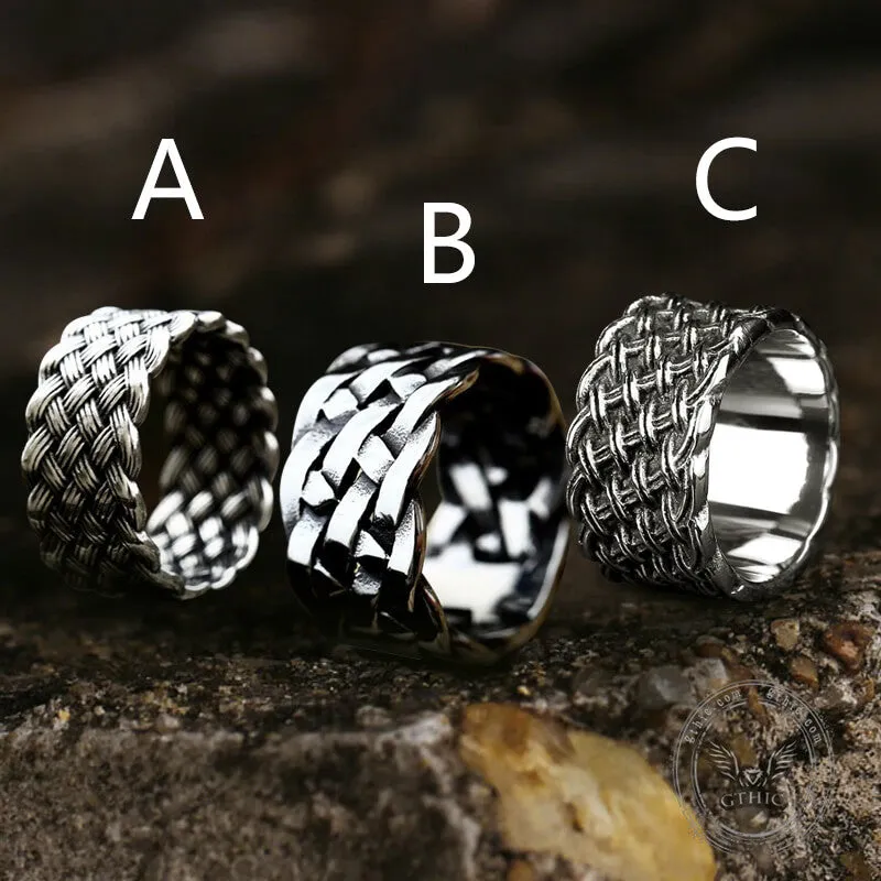 Minimalism Braided Stainless Steel Ring sold by GTHIC product image thumbnail 3