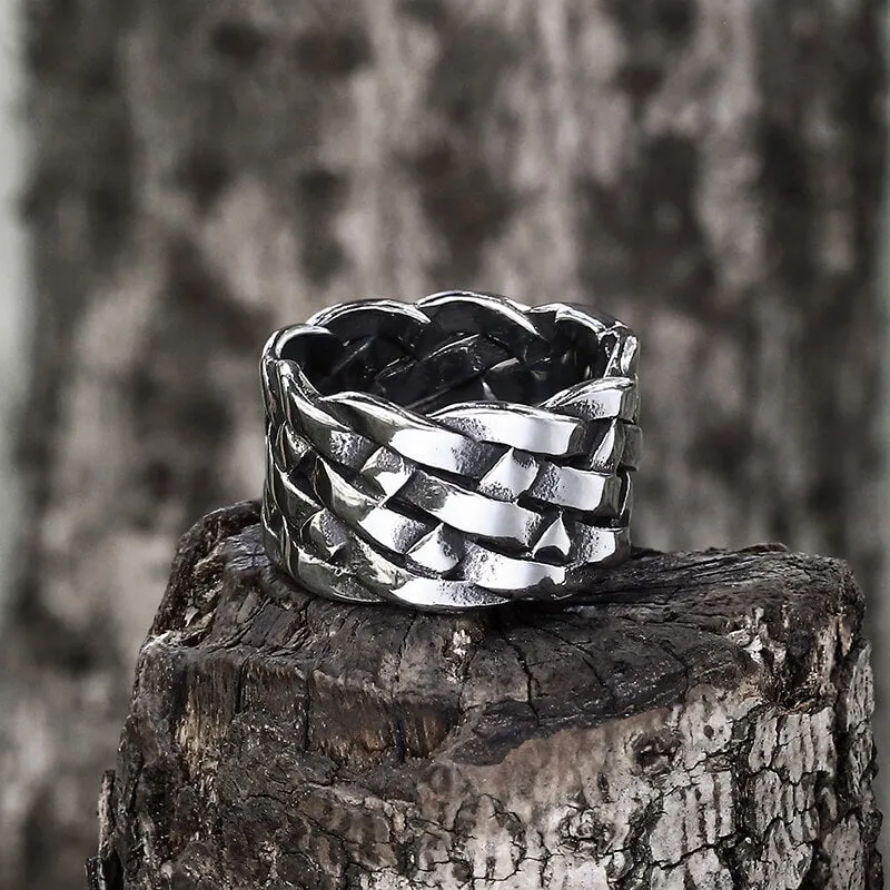 Minimalism Braided Stainless Steel Ring sold by GTHIC product image thumbnail 5