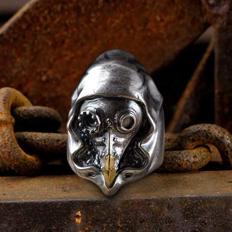 Plague Doctor Sterling Silver Skull Ring sold by GTHIC