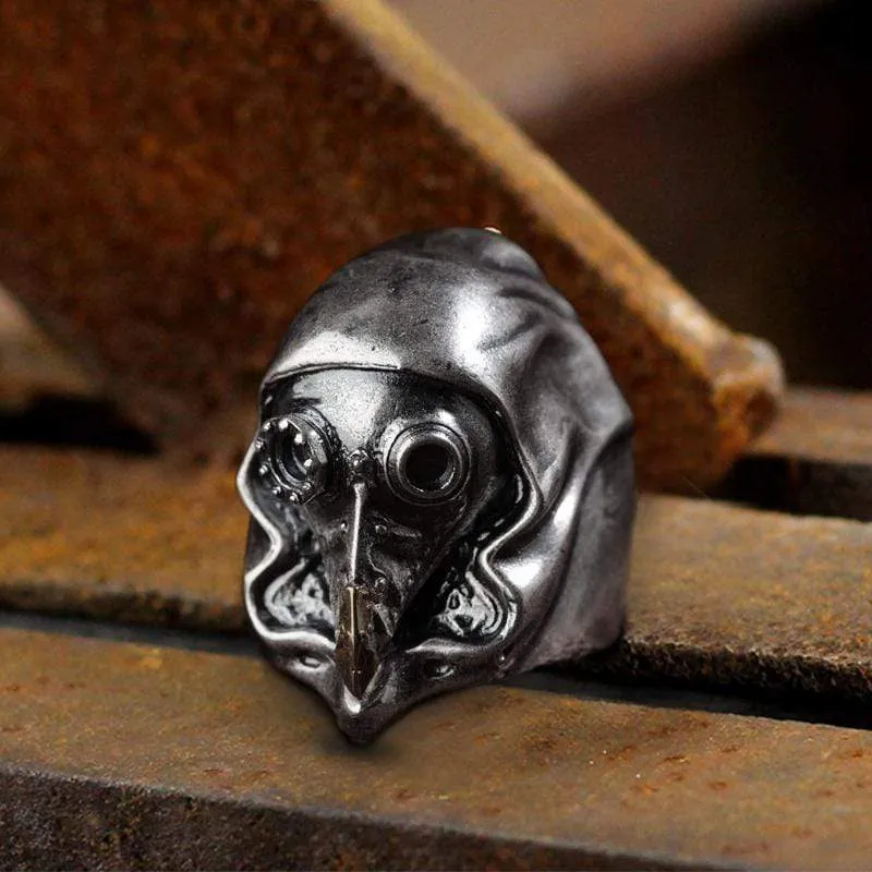 Plague Doctor Sterling Silver Skull Ring sold by GTHIC product image thumbnail 3