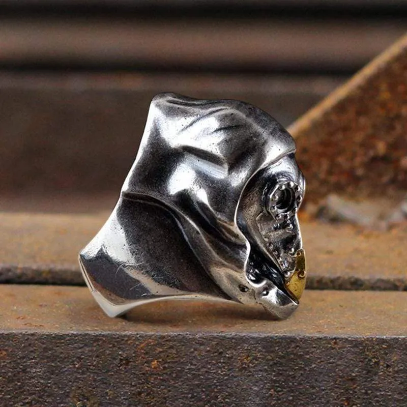 Plague Doctor Sterling Silver Skull Ring sold by GTHIC product image thumbnail 2