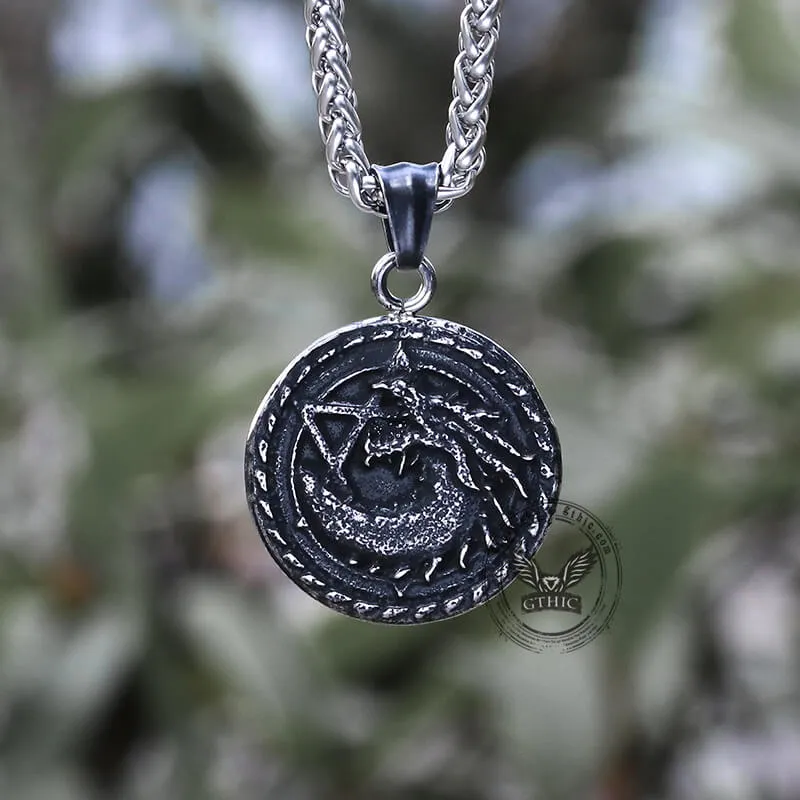 Star Of David Fenrir Wolf Stainless Steel Pendant sold by GTHIC product image thumbnail 2