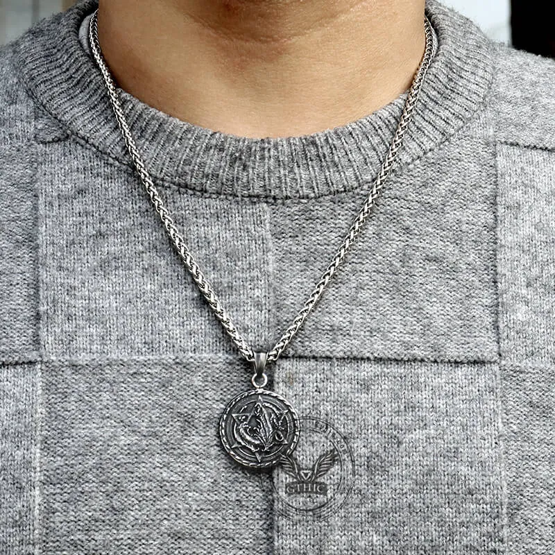 Star Of David Fenrir Wolf Stainless Steel Pendant sold by GTHIC product image thumbnail 3