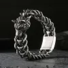 Punk Wolf Head Keel Chain Animal Bracelet sold by GTHIC