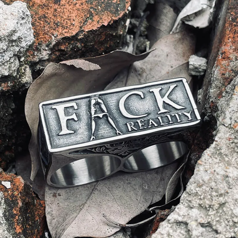 Fack Reality Stainless Steel Ring sold by GTHIC