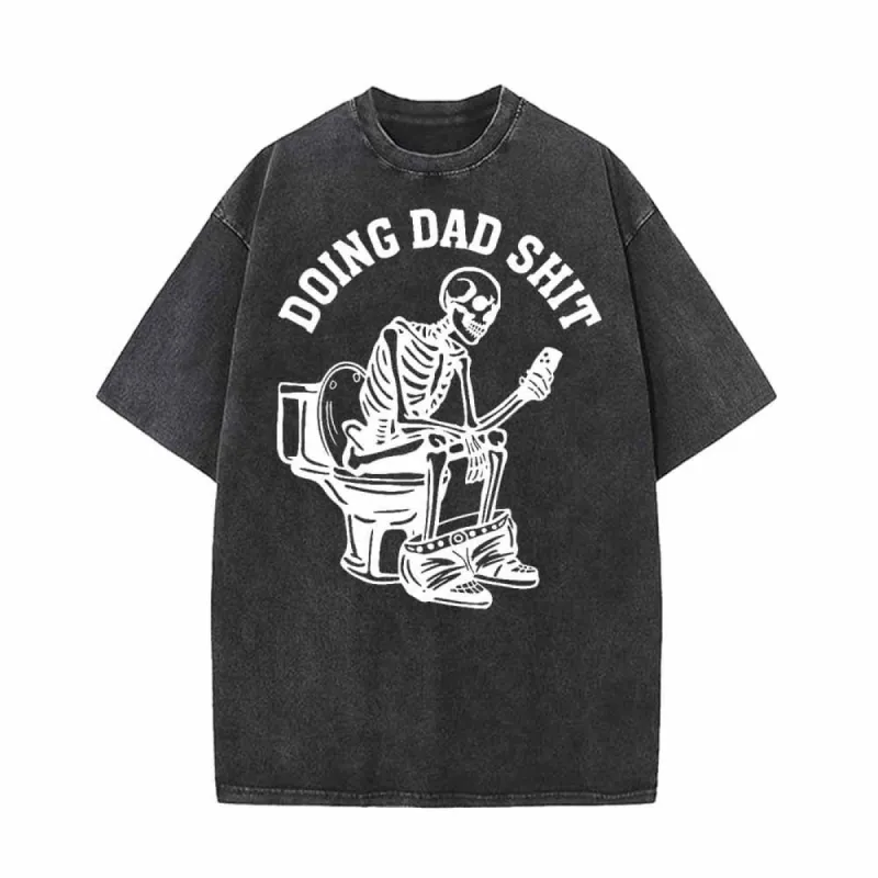 Doing Dad Shit Skull Vintage Washed T-shirt sold by GTHIC