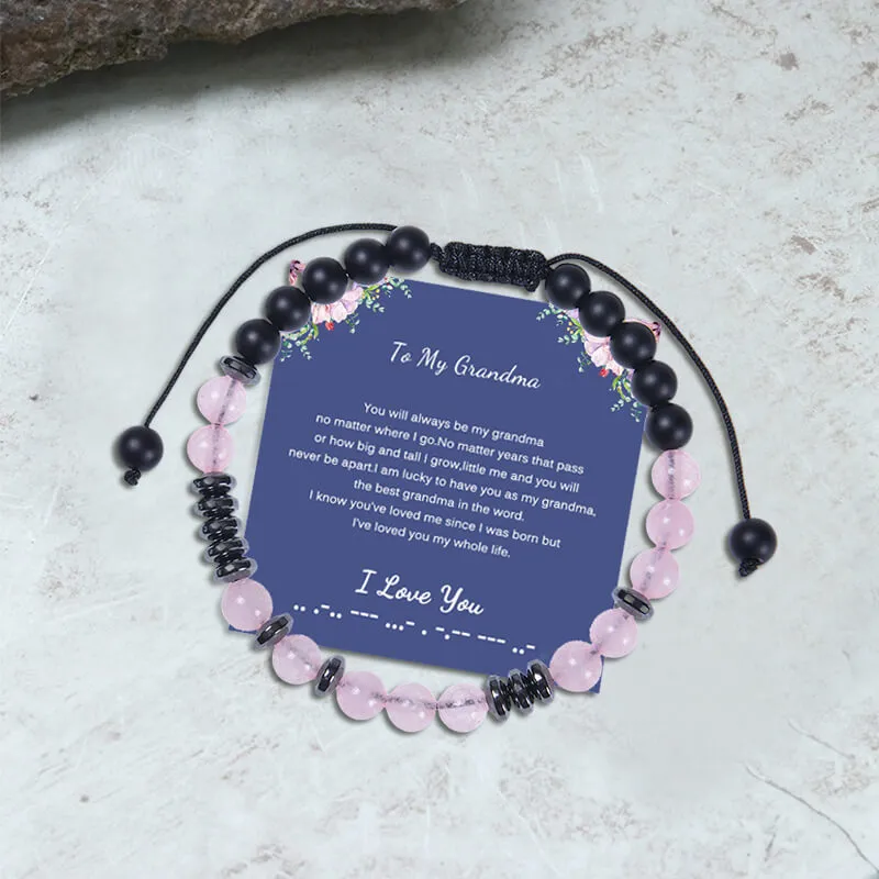 To My Grandma I Love You Morse Code Bracelet sold by GTHIC product image thumbnail 2