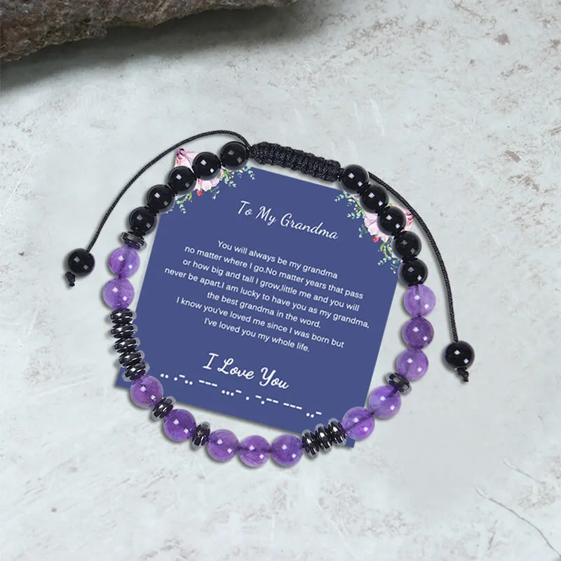 To My Grandma I Love You Morse Code Bracelet sold by GTHIC