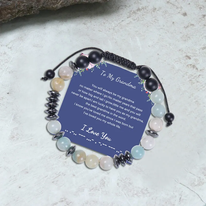 To My Grandma I Love You Morse Code Bracelet sold by GTHIC product image thumbnail 3