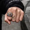 Norse Slavic Wolf Stainless Steel Viking Ring sold by GTHIC