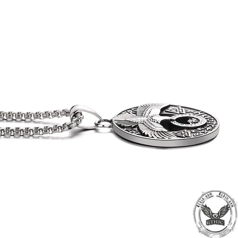 Valknut Viking Runes Eagle Stainless Steel Necklace sold by GTHIC product image thumbnail 5