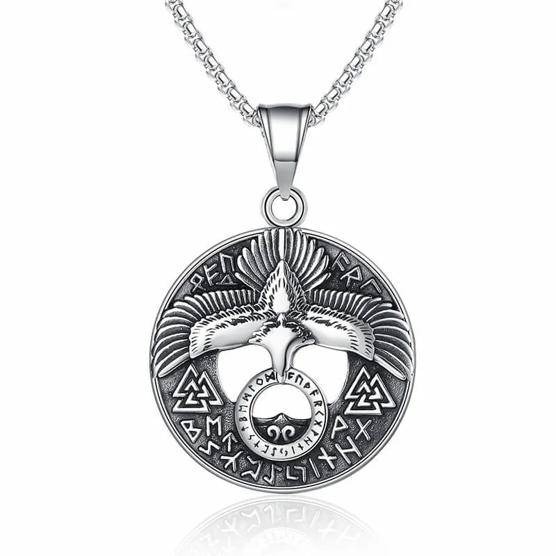 Valknut Viking Runes Eagle Stainless Steel Necklace sold by GTHIC product image thumbnail 4