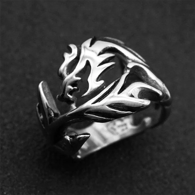 Hollow Dragon Stainless Steel Beast Ring sold by GTHIC product image thumbnail 3