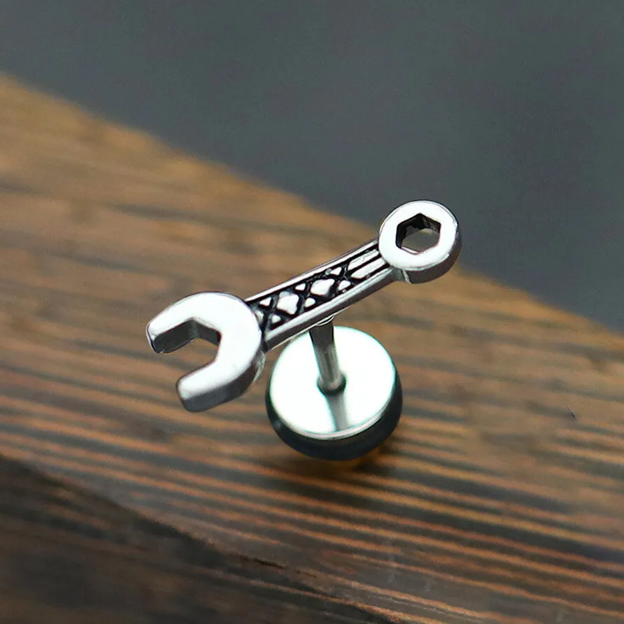 Wrench Shape Stainless Steel Stud Earring sold by GTHIC product image thumbnail 5