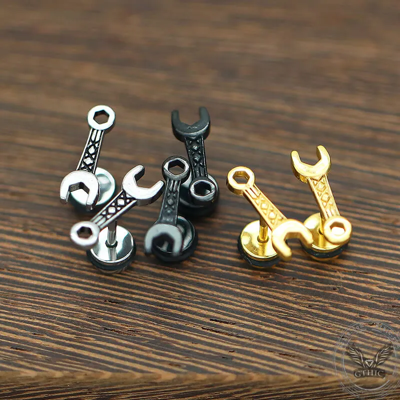 Wrench Shape Stainless Steel Stud Earring sold by GTHIC product image thumbnail 2