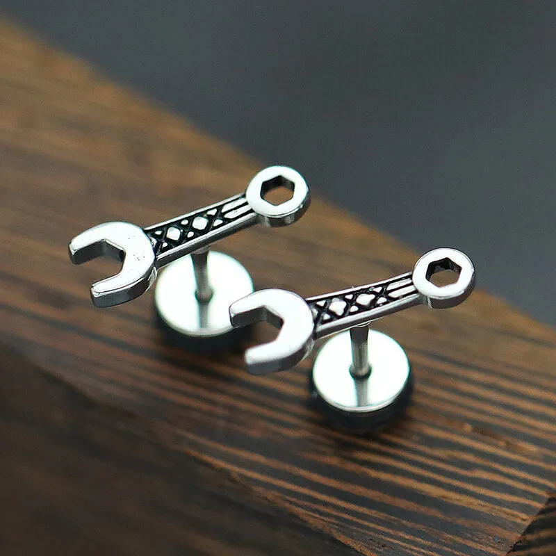 Wrench Shape Stainless Steel Stud Earring sold by GTHIC