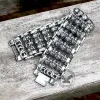 Wide Skull Stainless Steel Biker Bracelet sold by GTHIC