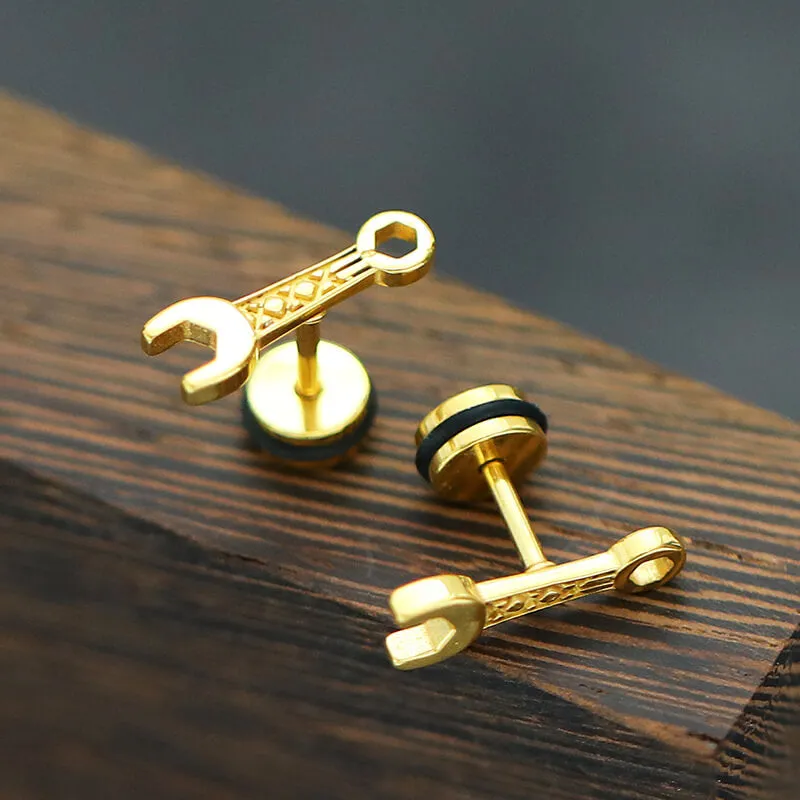 Wrench Shape Stainless Steel Stud Earring sold by GTHIC product image thumbnail 3