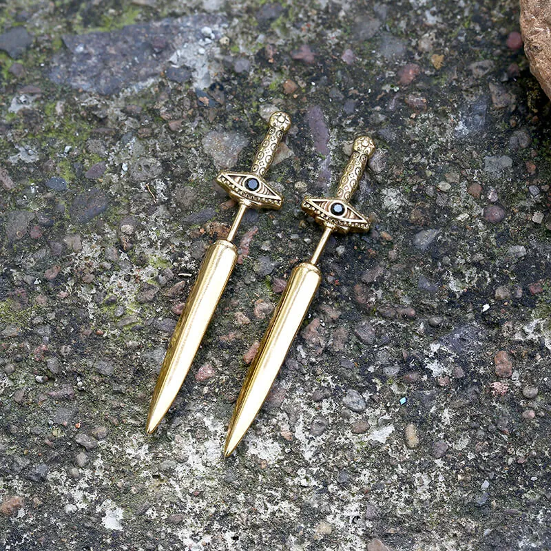 Eye of Providence Sword Stainless Steel Stud Earring sold by GTHIC product image thumbnail 2
