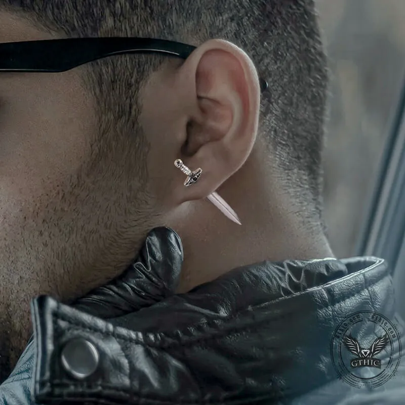 Eye of Providence Sword Stainless Steel Stud Earring sold by GTHIC product image thumbnail 3