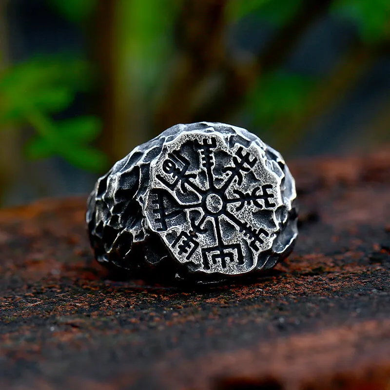 Vegvisir Magic Compass Stainless Steel Viking Ring sold by GTHIC