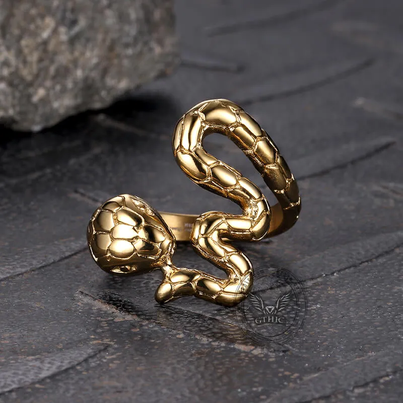 Biting Tail Snake Stainless Steel Ring sold by GTHIC product image thumbnail 5