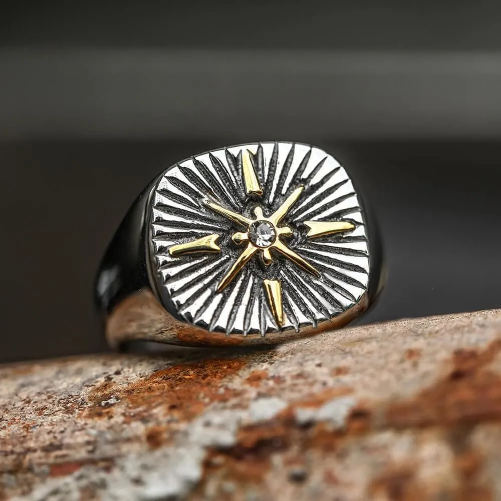 Minimalist Polaris CZ Stainless Steel Ring sold by GTHIC