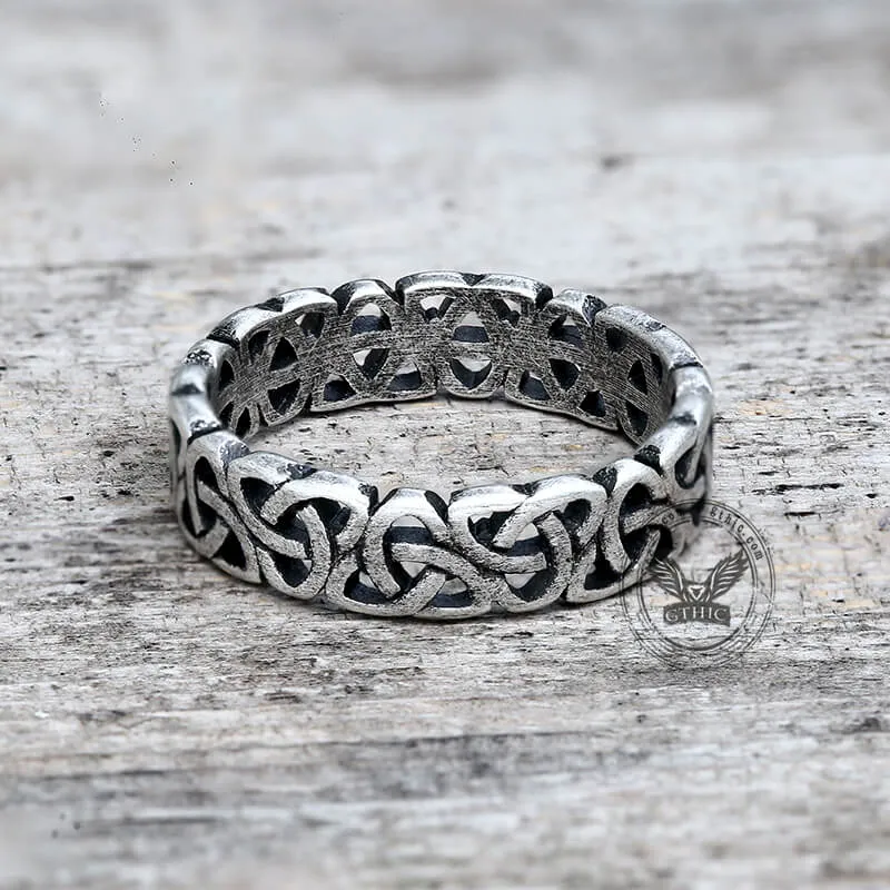 Triangle Celtic Knot Stainless Steel Viking Ring sold by GTHIC product image thumbnail 4