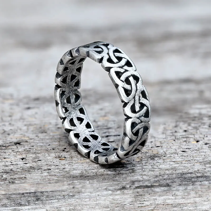 Triangle Celtic Knot Stainless Steel Viking Ring sold by GTHIC