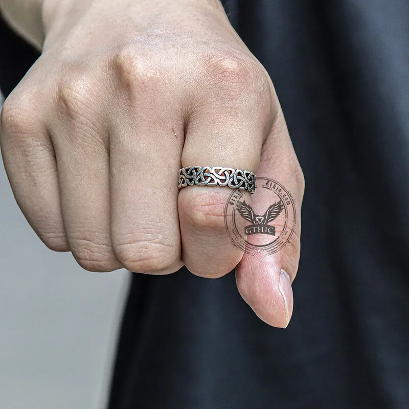 Triangle Celtic Knot Stainless Steel Viking Ring sold by GTHIC product image thumbnail 2
