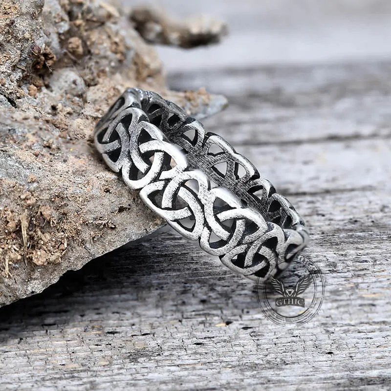 Triangle Celtic Knot Stainless Steel Viking Ring sold by GTHIC product image thumbnail 3