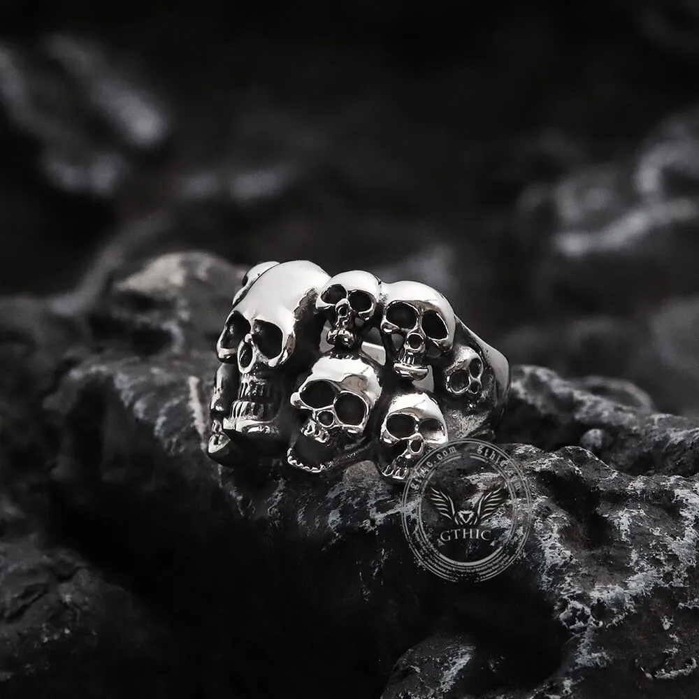 Halloween Specter Skull Stainless Steel Ring sold by GTHIC product image thumbnail 3