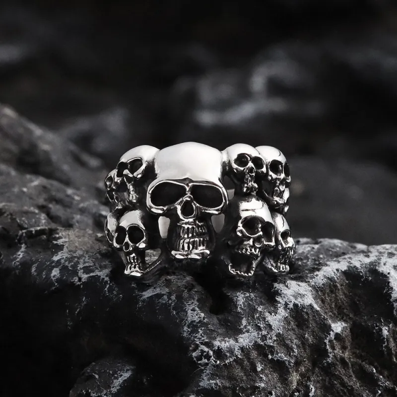 Halloween Specter Skull Stainless Steel Ring sold by GTHIC