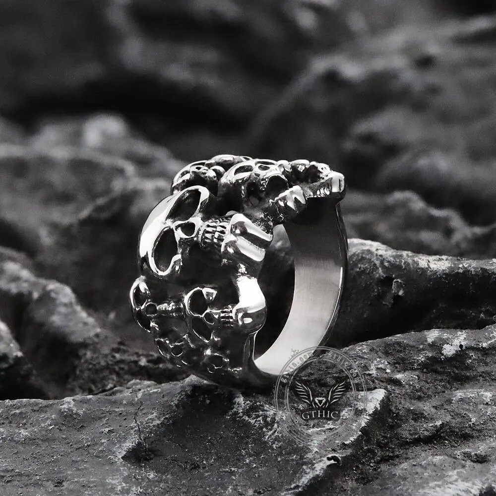 Halloween Specter Skull Stainless Steel Ring sold by GTHIC product image thumbnail 5