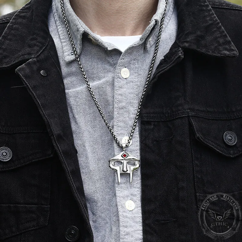 MF Doom Mask Gem-set Stainless Steel Pendant sold by GTHIC product image thumbnail 3