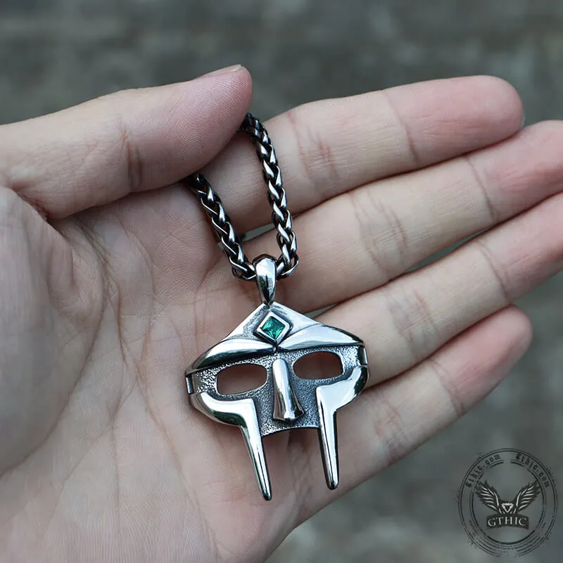 MF Doom Mask Gem-set Stainless Steel Pendant sold by GTHIC product image thumbnail 2